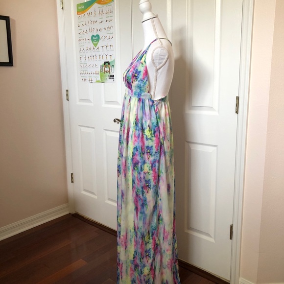 L’Atiste by Amy Watercolor Maxi Dress SZ S - Picture 2 of 10